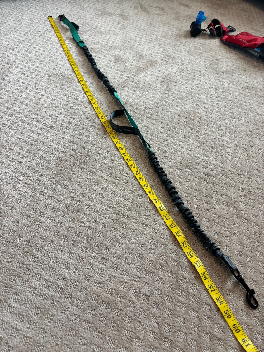 Red Hands-Free Dog Walking/Running Belt with Leash - Picture 6 of 8